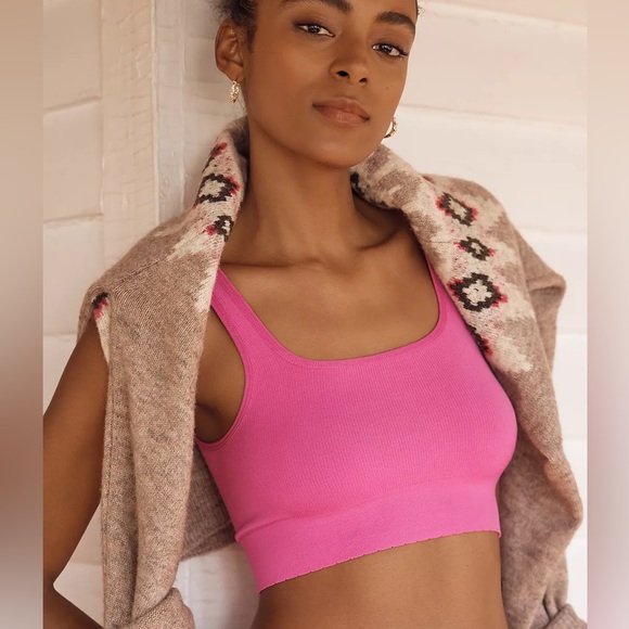 Anthropologie The Hattie Seamless Square-Neck Bralette - Picture 1 of 9